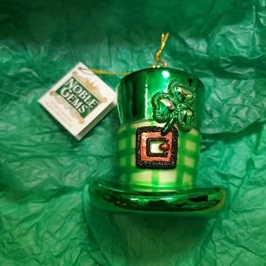 Noble Gems Kurt Adler Leprechaun Hat ornament